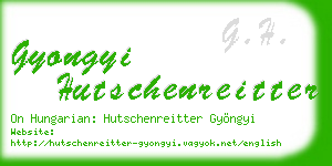 gyongyi hutschenreitter business card